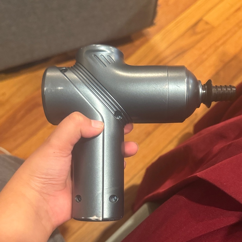 Silver Handheld Massage Gun